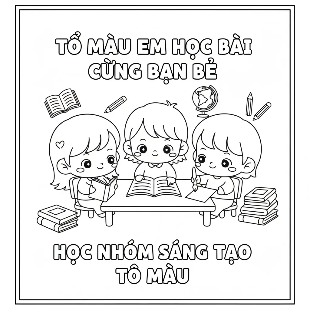 Học nhóm sáng tạo tô màu