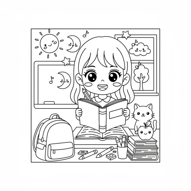 Dưới đây là một số từ khóa ảnh độc đáo dựa trên tiêu đề "Tô Màu Em Học Bài Ở Trường":