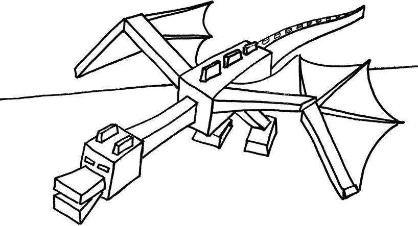 Tô màu ender dragon trong minecraft giúp bé rèn luyện khả năng tô màu