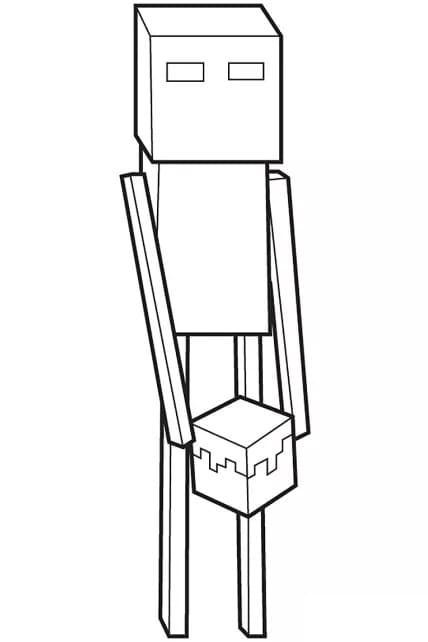 Tô màu Enderman dễ thương cho bé