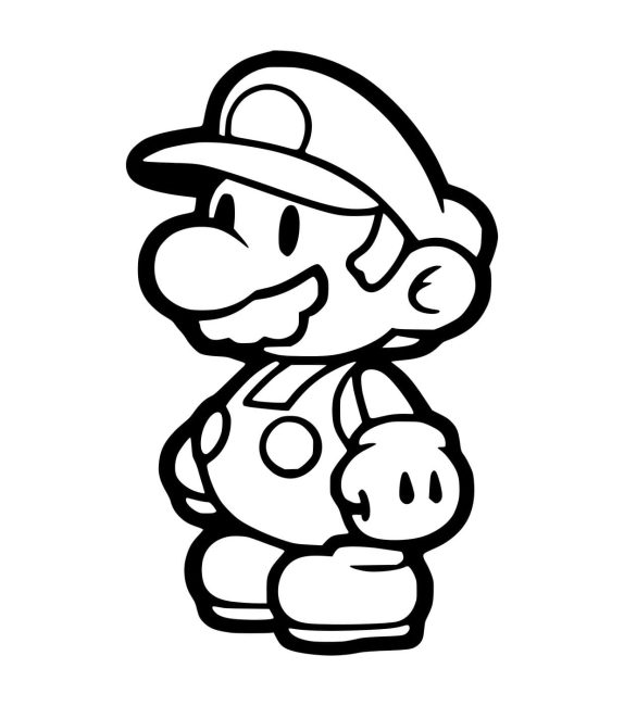 Tô màu Mario Nhỏ dễ thương cho bé