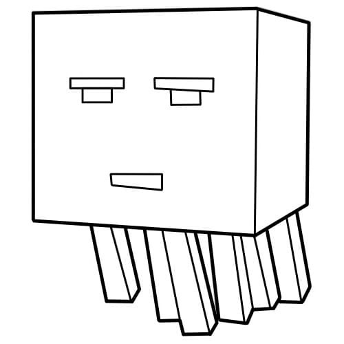 Tô màu Minecraft Ghast giúp bé rèn luyện khả năng tô màu