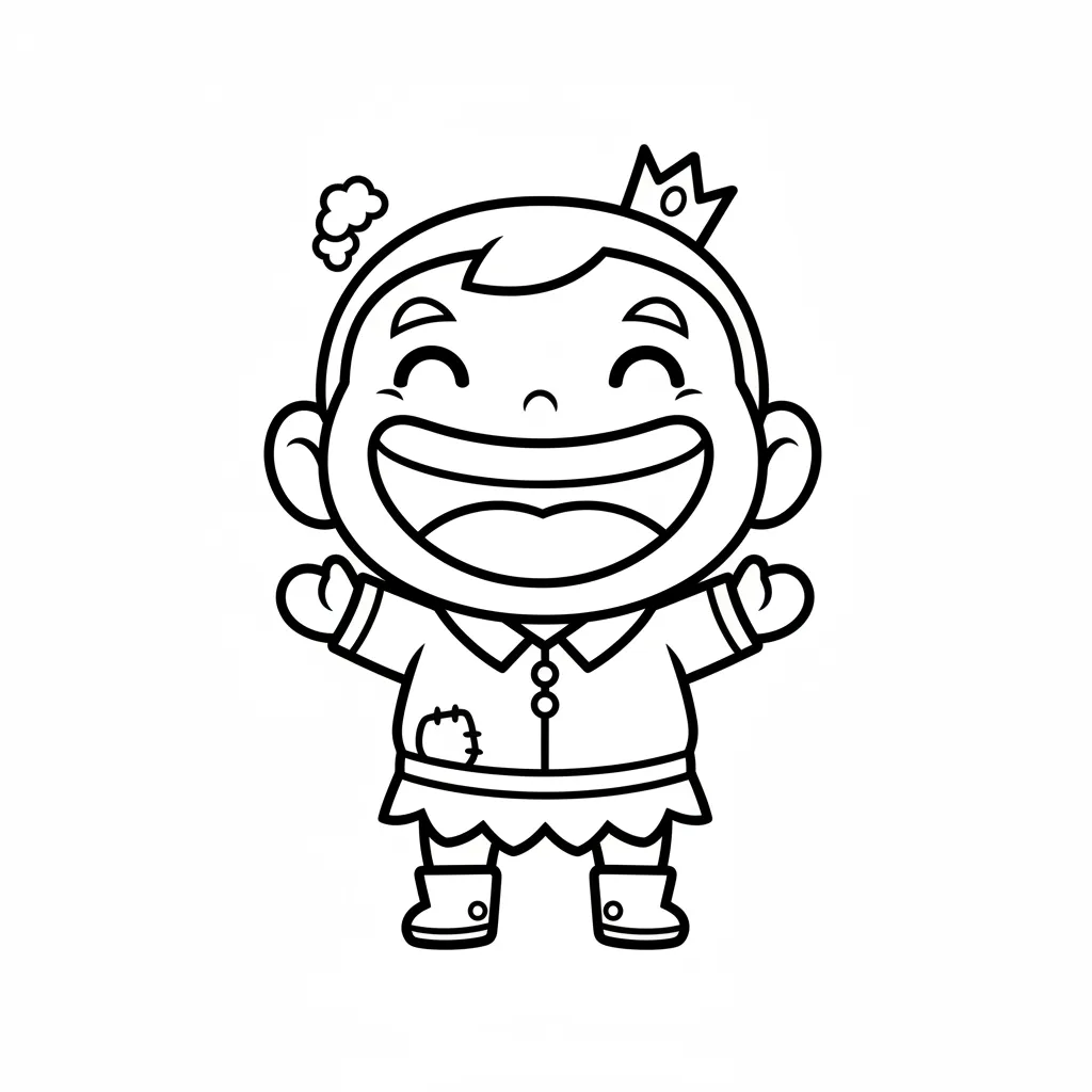 Gigantic grin coloring page