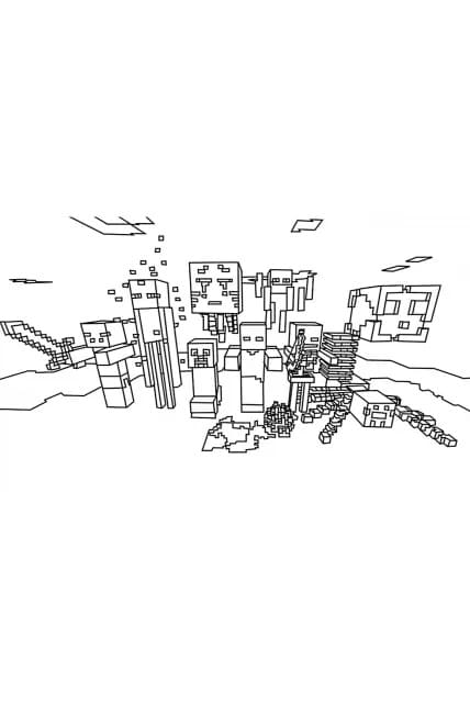 Tô màu Quái Vật Minecraft dễ thương cho bé