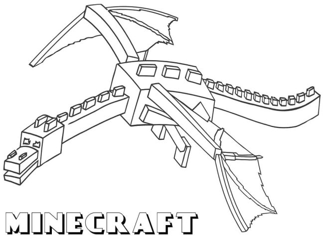 Tô màu Rồng Ender cho bé tập tô