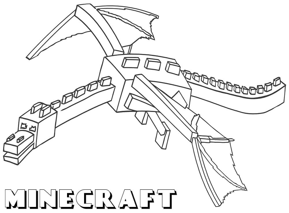 Tô màu Rồng Ender cho bé tập tô