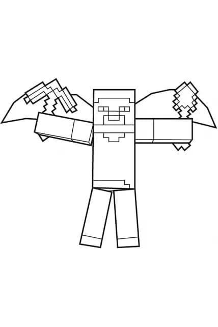 Tô màu Steve Bay cho bé tập tô