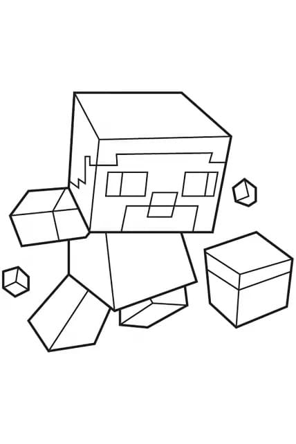 Tô màu Steve Tý Hon giúp bé rèn luyện khả năng tô màu