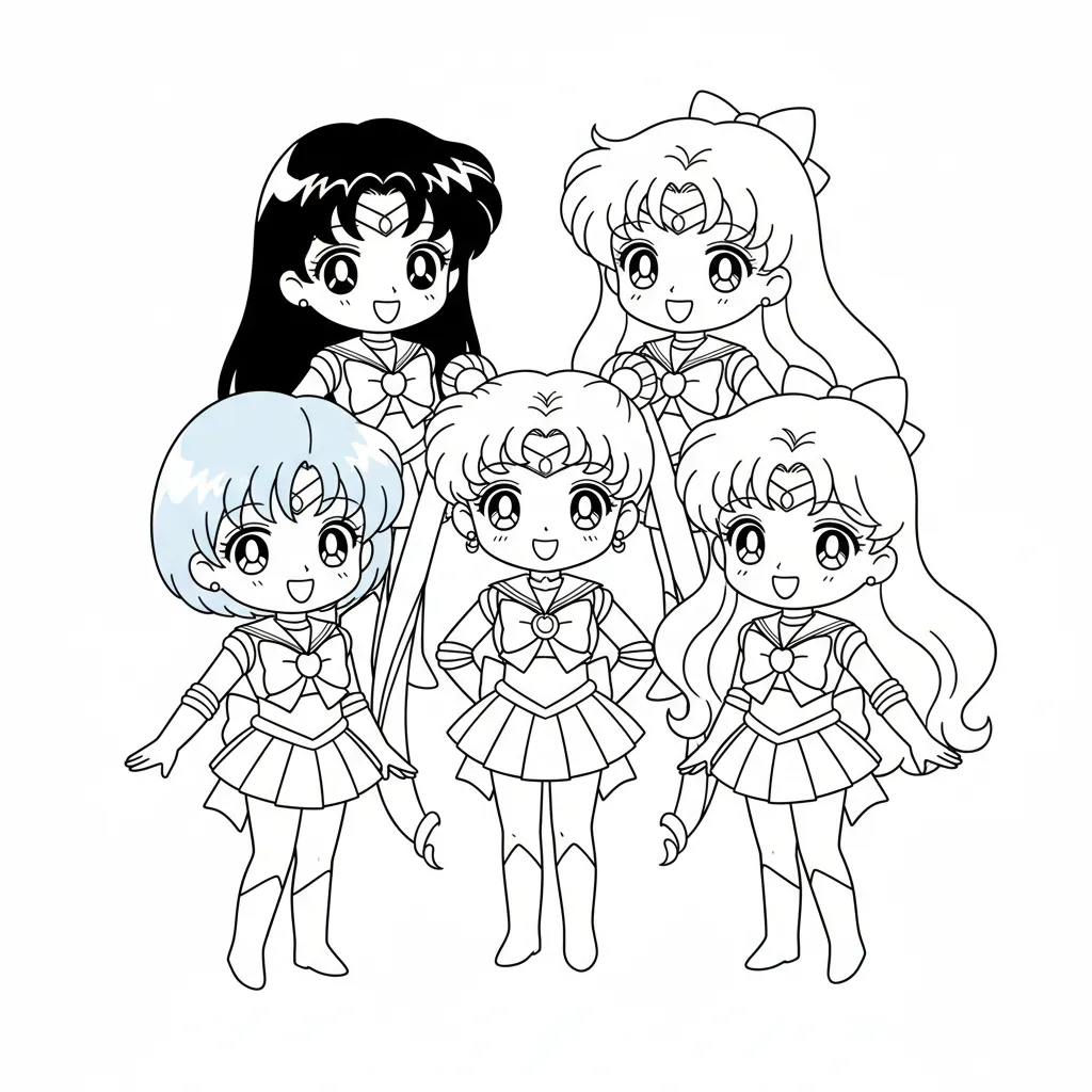 Tranh Tô Màu Các Nữ Chiến Binh Thủy Thủ (Sailor Scouts) 1 Dưới đây là các từ khóa ảnh độc đáo dựa trên tiêu đề: