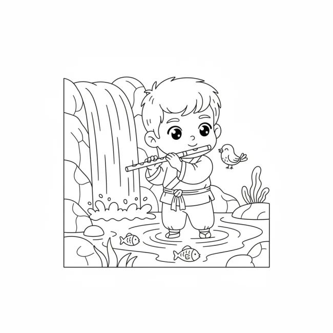 Nghệ sĩ nhí bên dòng thác tranh tô màu