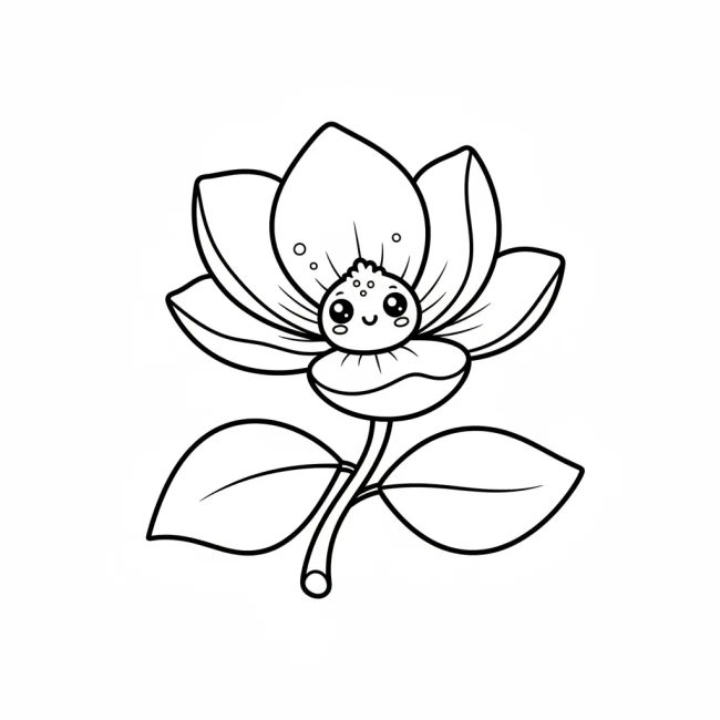 Tranh Tô Màu Hoa Mộc Lan Ít Chi Tiết