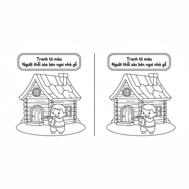 Người thổi sáo bên ngôi nhà gỗ