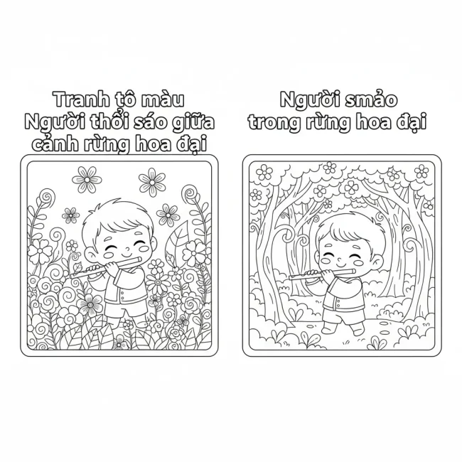 Người thổi sáo trong rừng hoa dại