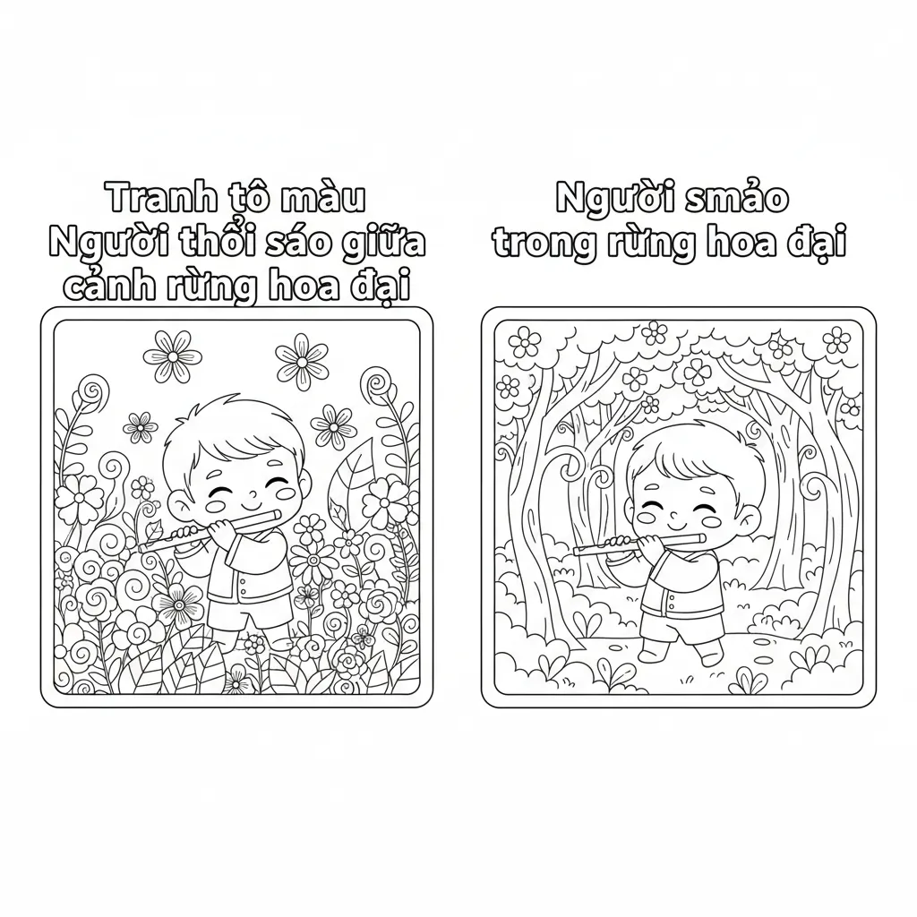 Người thổi sáo trong rừng hoa dại